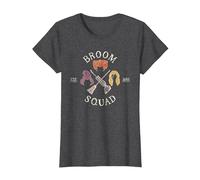 Hocus Pocus Sanderson Sisters Broom Squad Maglietta, Donna, Grigio Scuro, XS