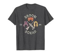 Hocus Pocus Sanderson Sisters Broom Squad Maglietta, Uomo, Grigio Scuro, 6XL