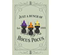 HOCUS POCUS WITCHY CATS 6X9 100 PAGED LINED COLLEGE RULED NOTEBOOK