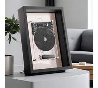 hocvseo Lettore CD montabile a parete, lettore CD con cornice musicale con telecomando, Bluetooth 5.0/uscita AUX da 3,5 mm, senza altoparlanti, per casa, ufficio, decorazione da parete