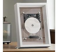 hocvseo Lettore CD montabile a parete, lettore CD con cornice musicale con telecomando, Bluetooth 5.0/uscita AUX da 3,5 mm, senza altoparlanti, per casa, ufficio, decorazione da parete