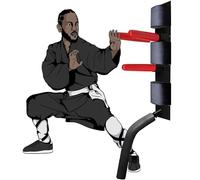 hocvseo Wing Chun Dummy Uomo di Legno Mucchio, a Parete Arti Marziali Formazione Dummy, Legno Kung Fu Formazione Attrezzature, Tai Chi/Taekwondo/Karate Pratica Strumenti