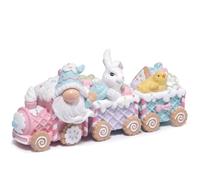 Hodao 21 cm, gnomi per il giorno di Pasqua, decorazione colorata a forma di pan di zenzero, per tavolo, coniglietto primaverile, decorazione per feste in casa (multicolore)