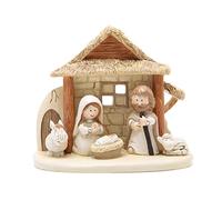 Hodao Set di presepe per interni per Natale, decorazioni per feste di Natale, colore: marrone