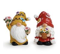 Hodao Spring Dance - Set gnomo a forma di farfalla, con fiore in mano e decorazione per interni