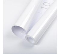 Hode Carta Adesiva per Mobili Bianco 40x1000cm, Pellicola Adesiva per Mobili Bianca, Rotolo Carta da Parati Bianca Impermeabile Camera da Letto Cucina Armadio Tavolo