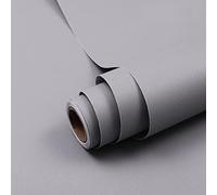 Hode Carta Adesiva per Mobili Grigio 60X600cm Pellicola Autoadesivo Per Mobili Armadio Parete Bagno Camera da Letto CucinaImpermeabile PVC Carta da Parati Grigio Chiaro