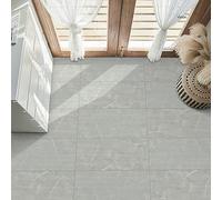 Hode Pavimento in PVC per pavimenti in vinile, autoadesiva, per pavimenti, colore grigio cenere, 60 x 30 cm, impermeabile, 1,8 m², spessore 1,5 mm, 10 piastrelle