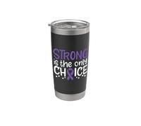 Hodgkin Linfoma Cancro Consapevolezza Nastro Viola Combattere Chemo Bicchiere termico in acciaio inox doppia parete