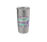 Hodgkin Linfoma Cancro Consapevolezza Nastro Viola Combattere Chemo Bicchiere termico in acciaio inox doppia parete