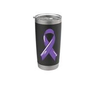 Hodgkin Linfoma Nastro Consapevolezza Cancro Viola Chemo Bicchiere termico in acciaio inox doppia parete