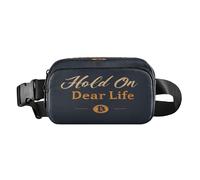 Hodl Bitcoin Sign Black Fashion Marsupio Borsa a Tracolla per Donne Uomini Impermeabile con Cinghia Regolabile per Allenamento Corsa Escursionismo para hombre de