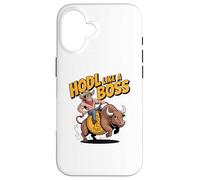 HODL Come un Boss Bitcoin Bull Custodia per iPhone 16
