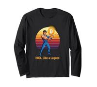 HODL Come Una Leggenda Forte mentalità ricchezza libertà Bitcoin Maglia a Manica