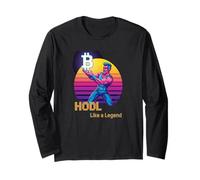 HODL Come Una Leggenda Forte mentalità ricchezza libertà Bitcoin Maglia a Manica