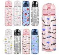 Hodmec Borracce personalizzate Borraccia in plastica personalizzata con nome e foto Borraccia anti-perdita personalizzata da 26 once con manico per sport, palestra, viaggi