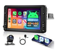 Hodozzy 4GB+64GB Android Autoradio per Alfa Romeo 159 2004-2011 Carplay Android Auto Wireless, 7 Pollici Touch Screen Auto Stereo 1 Din GPS Navigazione WiFi, Bluetooth DSP, FM/RDS Radio+Retrocamera