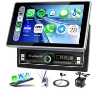 Hodozzy Autoradio 2 Din da 9/10 Pollici con CarPlay Wireless Android Auto | Stereo 2 Din Touch Schermo Regolabile con Bluetooth, Radio FM, SWC, EQ, USB/Tipo C, Retroilluminazione Color, SWC, Telecamera