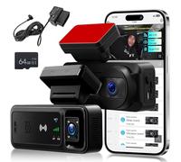 Hodozzy Dash Cam LTE 4G Live FHD Anteriori e Interne, Parcheggio 24/7, Cloud e SD, Live-Video e Audio Bidirezionale, GPS, Visione Notturna, Allerte Istantanei, Doppia Telecamera per Auto con SIM
