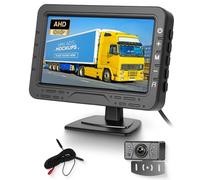 Hodozzy Kit Caméra de Recul 1080P avec écran IPS 4.3 Pouces, Caméra de Recul Etanche IP69, Signaux Stables, Vision Nocturne IR, Ligne d'Assistance au recul, Caméra pour Voiture/Camping-Car/Caravane