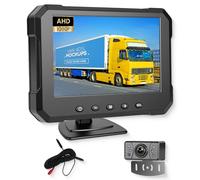 Hodozzy Kit Caméra de Recul 1080P avec écran IPS 5 Pouces, Caméra de Recul Etanche IP69, Signaux Stables, Vision Nocturne IR, Ligne d'Assistance au recul, Caméra pour Voiture/SUV/Camping-Car/Caravane