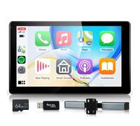 Hodozzy Poggiatesta auto Carplay Screen con Android Auto, 9 pollici Touchscreen Player per sedile posteriore con Super Link, Bluetooth, FM, AUX, Airplay, Android Cast, poggiatesta Monitor con 64G TF