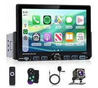Hodozzy RDS Autoradio 1 Din con CarPlay Wireless Android Auto, IPS Schermo da 7 Pollici con USB Type-C, Compatibile con Bluetooth 5.2, EQ Comandi al Volante, Telecamera Posteriore