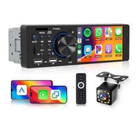 Hodozzy USB Autoradio 1 Din con Schermo da 4 Pollici, CarPlay e Android Auto, Compatibile con Bluetooth 5.2, Radio FM, Ricarica Rapida, TF/AUX, Mirror Link, EQ SWC, Telecamera Posteriore