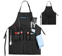HODRANT Grembiule da Barbecue, Grembiuli da Cucina | Grembiule da Cucina Unisex con Lacci Regolabili Al Collo e in Vita - Ideale per Chef, Pittori e Falegnami