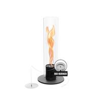 höfats - Spin 1200 nero NUOVO modello con durata prolungata grazie all'innovativa tecnologia di combustione - Camino a bioetanolo liquido, fuoco da tavolo in acciaio inox, camino da tavolo caldo per
