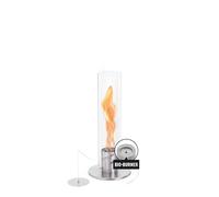 höfats - Spin 900 argento NUOVO modello con durata prolungata grazie all'innovativa tecnologia di combustione - Camino a bioetanolo liquido, fuoco da tavolo in acciaio inox, camino da tavolo caldo per