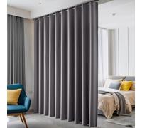 hoeflife Tende divisorie oscuranti, con gancio, insonorizzanti, perfette per montaggio a soffitto, divisori da parete, per separare le stanze (colore: grigio, larghezza 180 x altezza 96 cm)