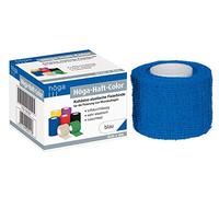 Höga - Adesivo di colore blu, 4 cm x 4 m, allungato, bendaggio elastico coesivo (autoadesivo) (1 pezzo)