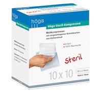 Höga Sterile comprime garza sterile comprime Sterile, 10 x 10 cm, confezione da 25, 8 velocità, en 14079 tipo 17