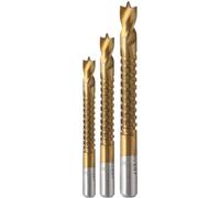 HÖGERT HT6D336 - Punta per trapano per trapano, colore: Oro/Grigio, Ø 5,0 mm, 73 mm/43 mm, Ø 6,0 mm, 84 mm/54 mm, Ø 8,0 mm, 92 mm/62 mm