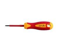 HÖGERT TECHNIK 1 pezzo cacciavite a croce PH2 100 mm, 1000V cacciavite manuale, stal S2, rosso/giallo