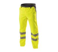 Högert Technik ABENS - Pantaloni da Lavoro Impermeabili Impermeabili da Uomo, con Strisce Catarifrangenti, Traspiranti, per edilizia, industriali, Strade, Giallo., M