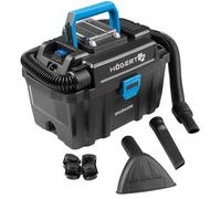 Högert Technik Aspiratore secco umido a batteria 18V, aspiratore industriale compatto 10L con filtro HEPA, funzione soffio, aspiratore portatile senza batteria