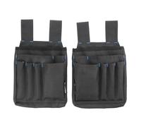 HÖGERT TECHNIK - Borsa porta attrezzi da cintura ELTA in Oxford 600D con 7 scomparti per lavori edili, ristrutturazioni, installazioni e manutenzione - pratico set da 2 tasche resistenti