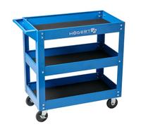 Högert Technik - Carrello da officina a 3 ripiani | Portata: 110 kg | con 4 ruote in PCV | 3 livelli con una superficie di 730 x 384 x 80 mm | Armadi per attrezzi