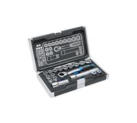 Högert Cassetta attrezzi HT1R478 – Set 18 pezzi, cricchetto 60 denti, chiavi a bussola