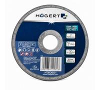 Högert Technik disco da taglio metallo 125 mm, extrasottile 1,0 mm, per acciaio e inox, foro 22,23 mm, taglio preciso senza bave, EN 12413, blu/grigio, 50 pezzi