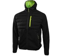 Högert Technik - Giacca softshell con cappuccio JIM nera, giacca da lavoro da uomo giacca outdoor con membrana, idrorepellente, traspirante, riflettente