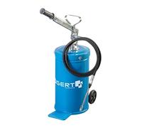 Högert Technik - Grasso con ruote 16L - Pistola professionale per grasso a mano per industria e agricoltura 16L, serbatoio in acciaio, 2600 PSI, 3 cm³ di emissione di grasso, tubo da 1,8 m, ugello a 4