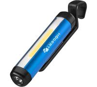 HÖGERT TECHNIK - Lampada da lavoro a LED con luce SMD e COB, funzione BOOST 500 lm, magnete, gancio, impugnatura girevole, IPX2, IK07, USB-C e batteria da 350 mAh, durata fino a 10 ore