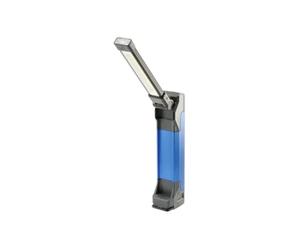 Högert Technik Lampada da officina 800 lm, 4 modalità di funzionamento, COB LED, dimmerabile, power bank, USB-C, regolazione testa a 2 assi, magnete, morsetto, gancio, 3,65 V, batteria 4000 mAh