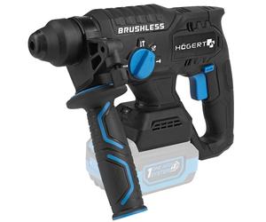 HÖGERT TECHNIK Martello combinato a batteria 18 V, senza spazzole, 2,0 J, mandrino SDS+, 4600 IPM, funzione scalpello, illuminazione a LED, senza batteria, ideale per cemento, legno e metallo
