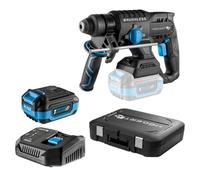 HÖGERT TECHNIK Martello perforatore brushless 18V, 2,0 J, funzione scalpello, batteria 4,0 Ah, caricatore 4A, ingranaggi in metallo, LED