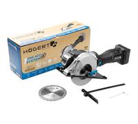 HÖGERT TECHNIK Mini sega circolare a batteria brushless 18V per metallo, lama 120 mm, profondità di taglio 41,5 mm, 4000 RPM, compatta e leggera, protezione in alluminio, guida parallela