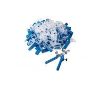 HÖGERT TECHNIK Morsetti di livellamento, cunei e pinze per piastrelle da 2 mm, 201 pezzi - Set di attrezzi robusti per una posa precisa durante la costruzione, il montaggio e la ristrutturazione -